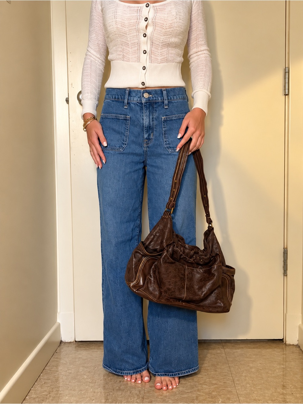 J.Crew Full Length Wide-Leg Jeans